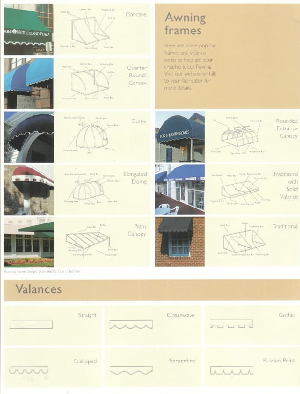 A page of different types of buildings with drawings.